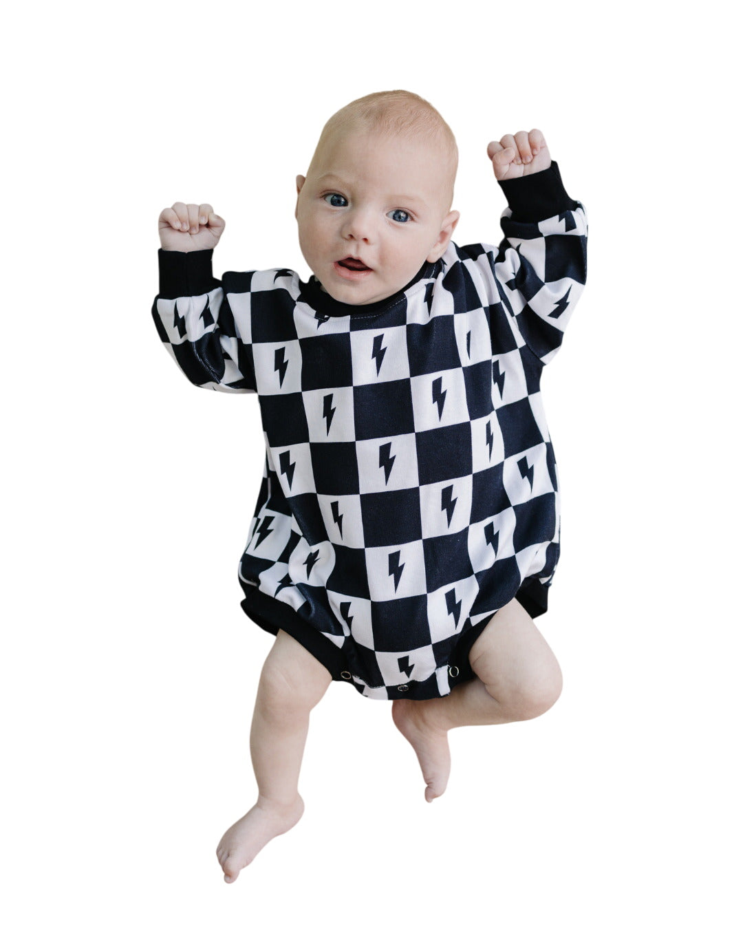 Bubble Romper | Charcoal Bolts