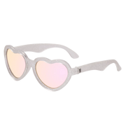 Silver Shimmer Heart | Pink Mirrored Lenses
