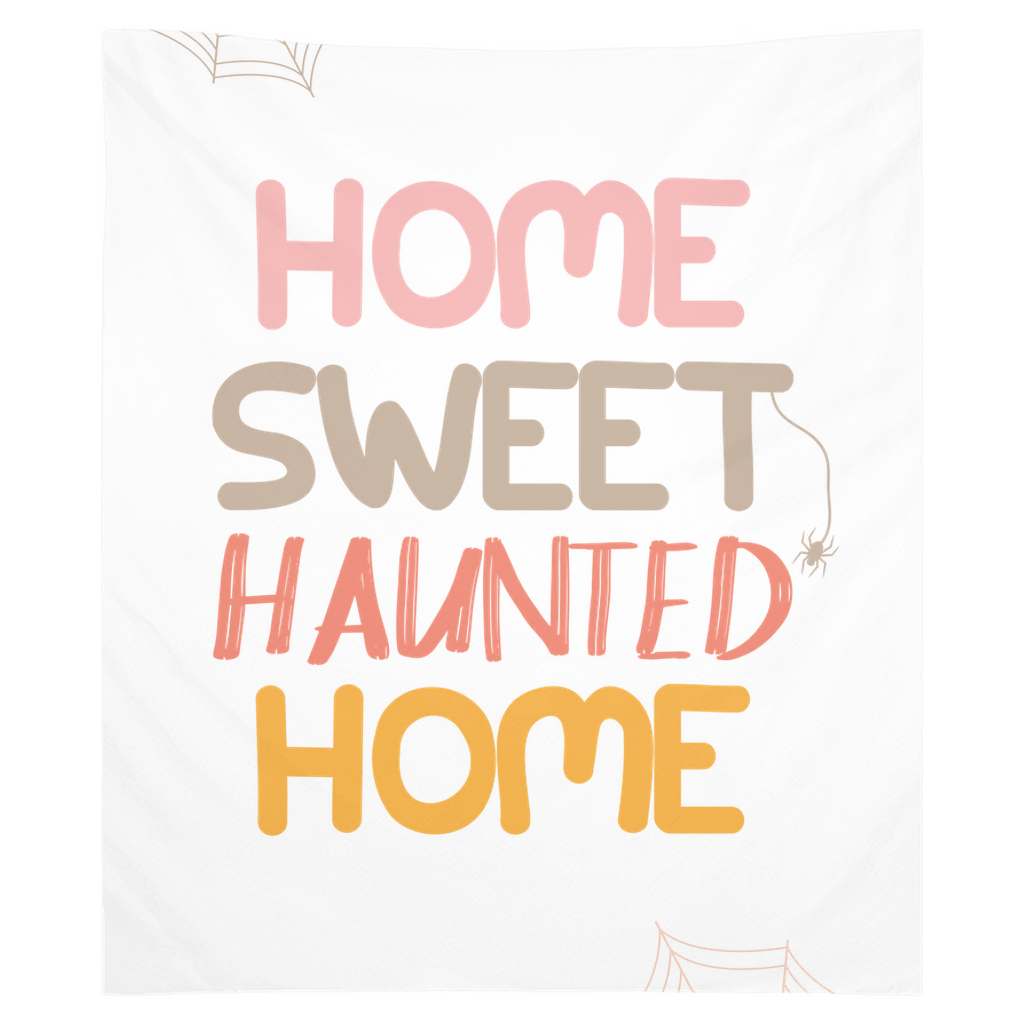 Sweet Haunted Home Tapestry, Wall Decor, Banner, Halloween Banner, Boo Banner, Halloween Decor