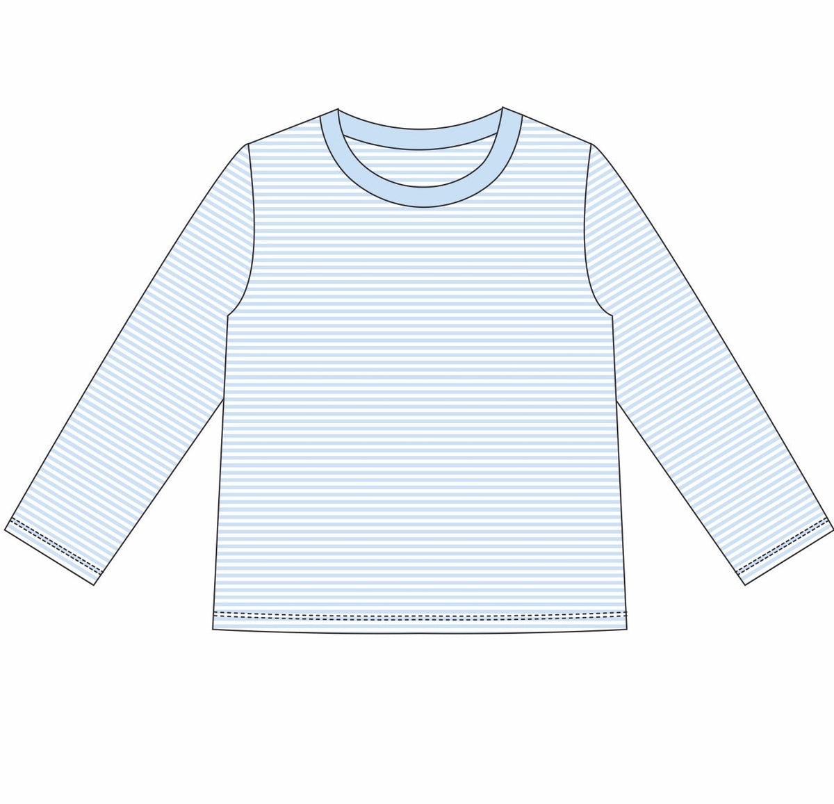 Knit Stripe Long Sleeve Shirt - Pastel Colors