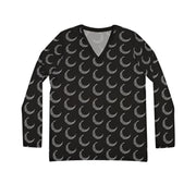 Victorian Crescent Moon Long Sleeve T-shirt (womens Cut)