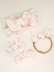 Blush Ribbon Ribbed Bow