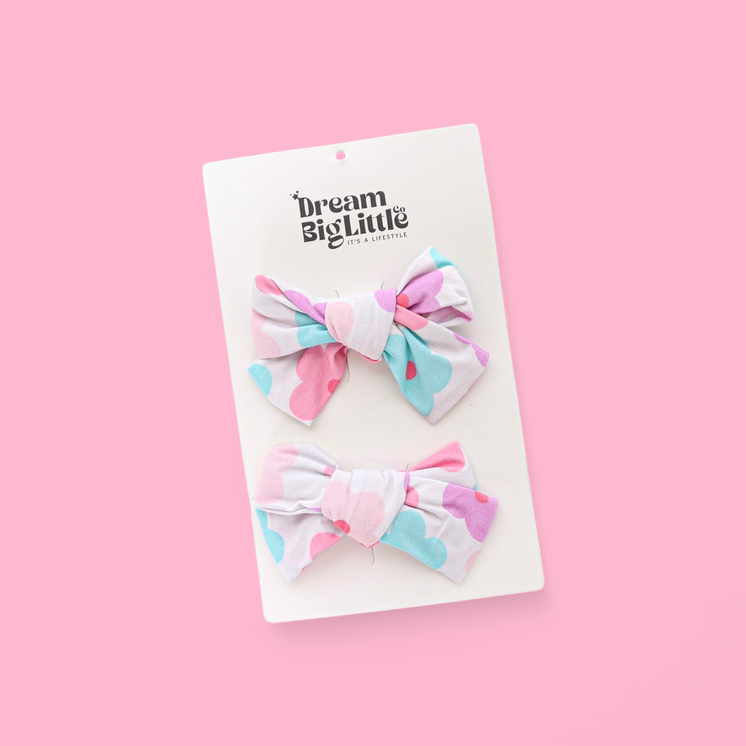 Violet Fields Dream Bow Hair Clips