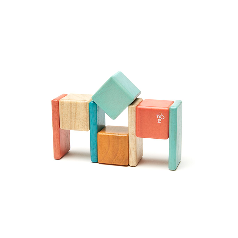 Original Pocket Pouch <br>magnetic Wooden Blocks <br>8 Pieces