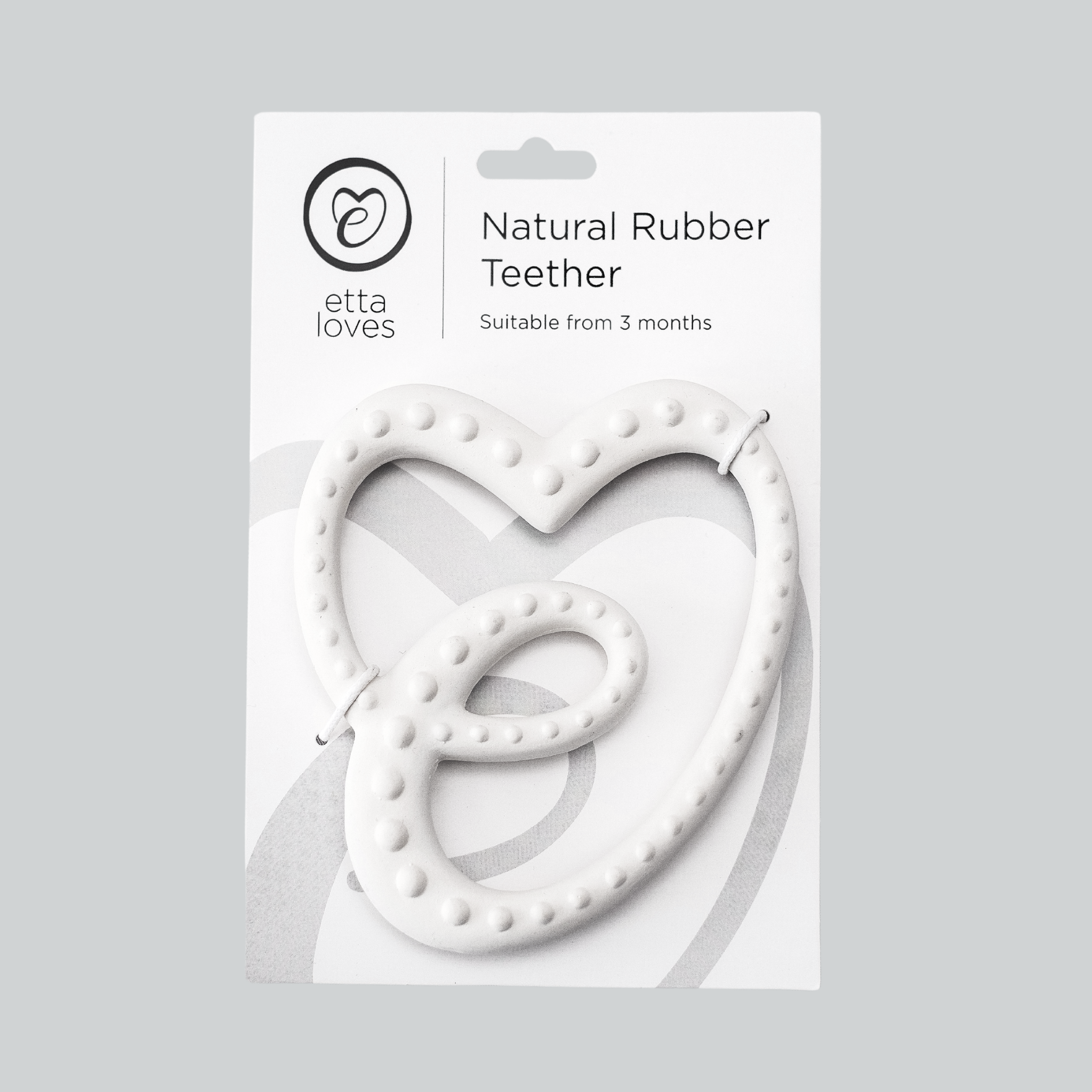 Sensory Teether With Mini Muslin - White/sycamore