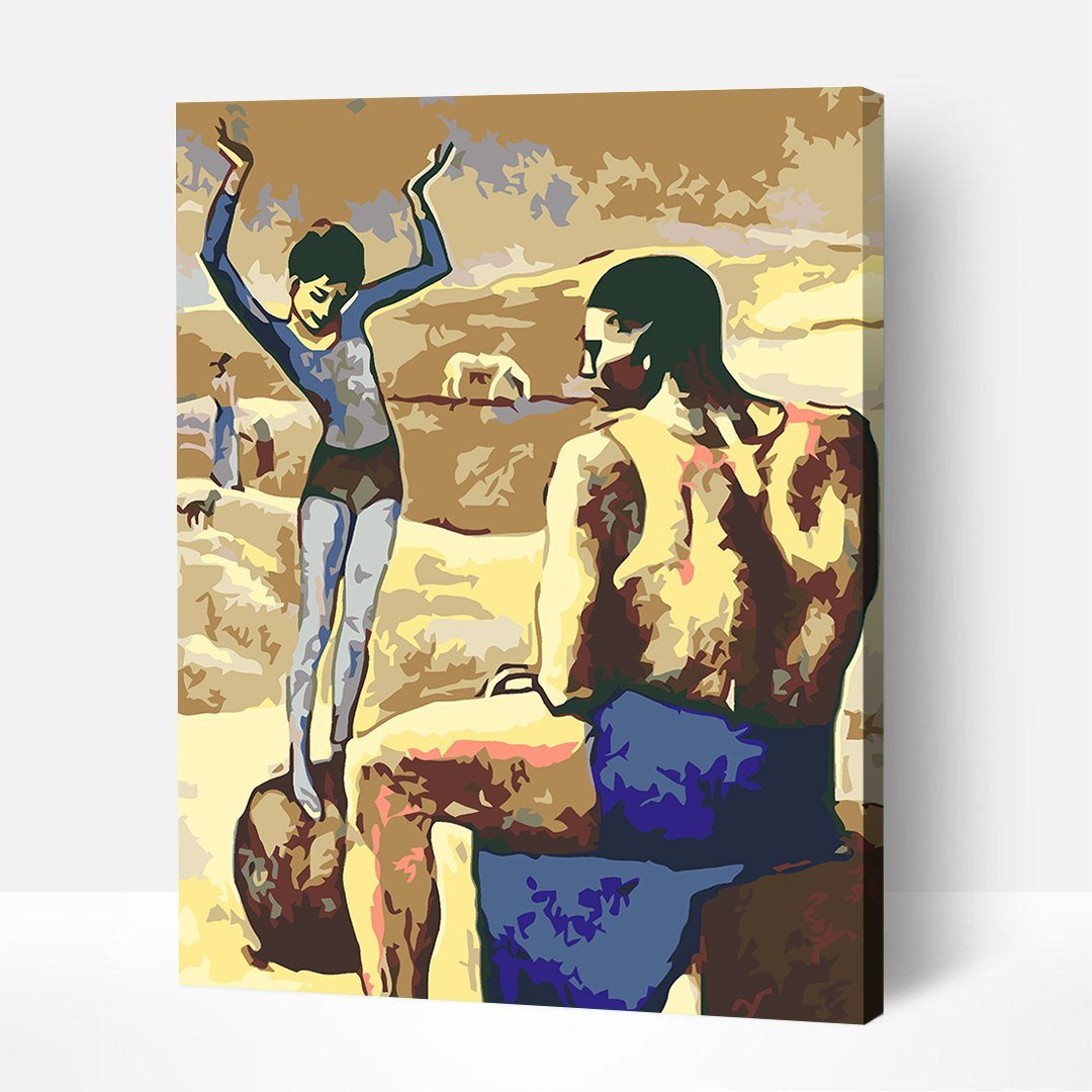 The Girl On The Ball – Paint By Numbers Kit | Artwille | 14x18 Inch Canvas