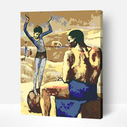 The Girl On The Ball – Paint By Numbers Kit | Artwille | 14x18 Inch Canvas
