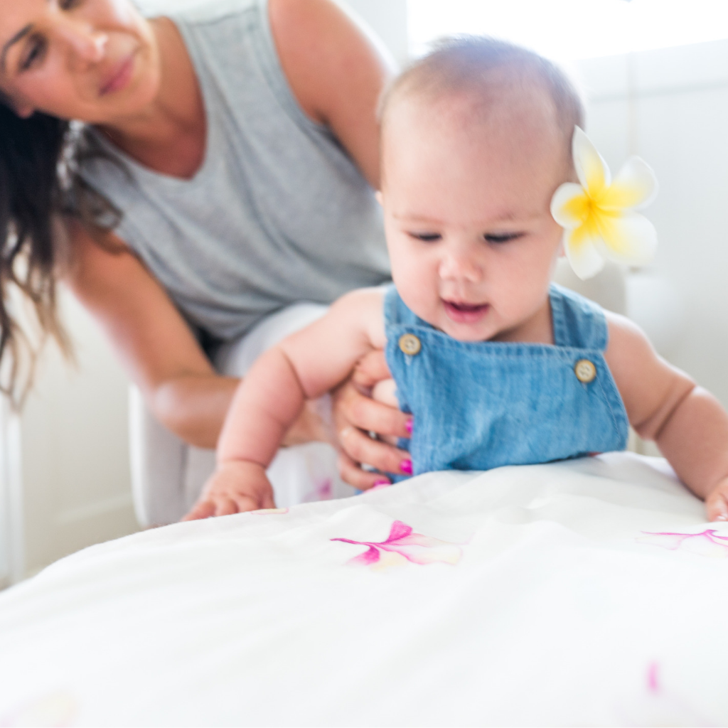 Plumeria Baby Quilt