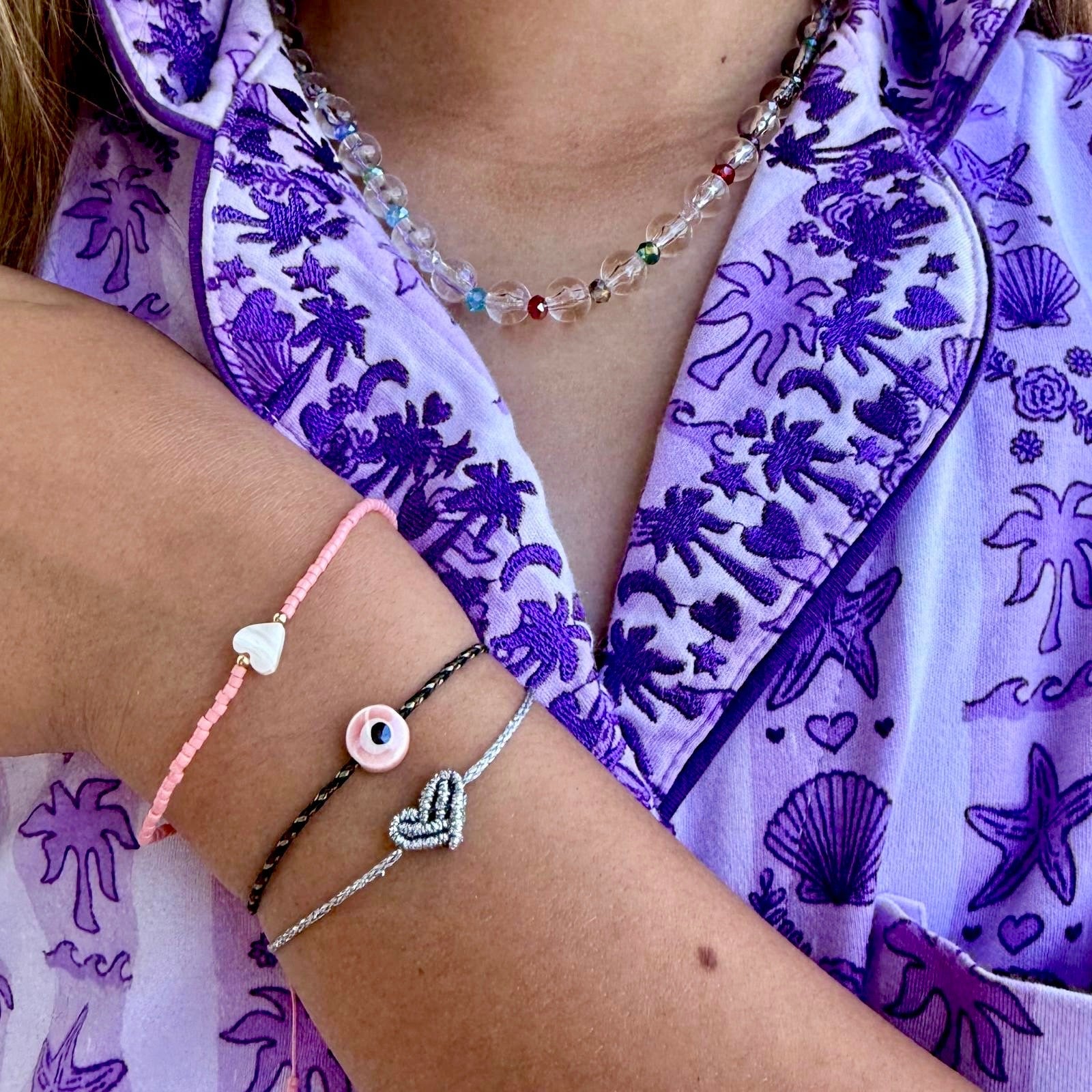 Kids Mini Metallic Heart Bracelet