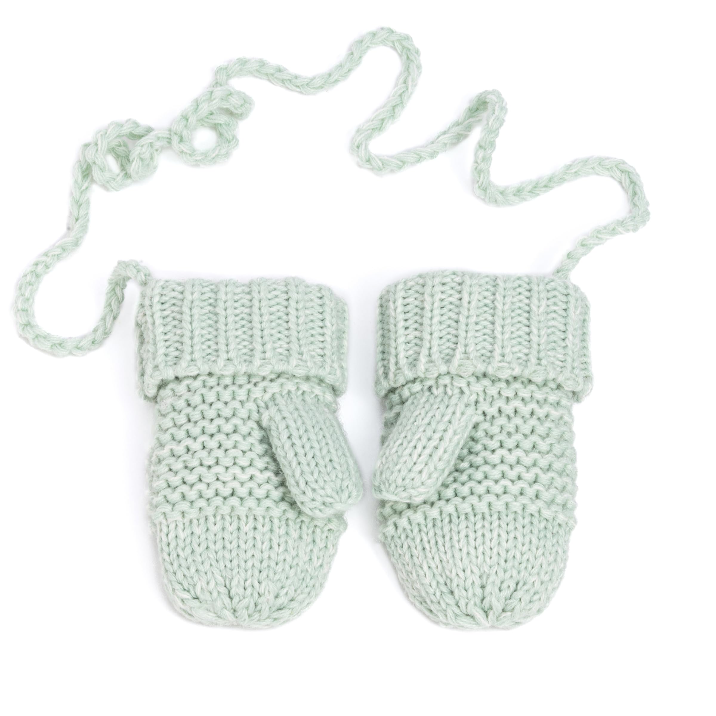 Knit Baby Chick Mittens With Cord-for Kids, Toddler Girls Age 1-6 Years, Cute Design