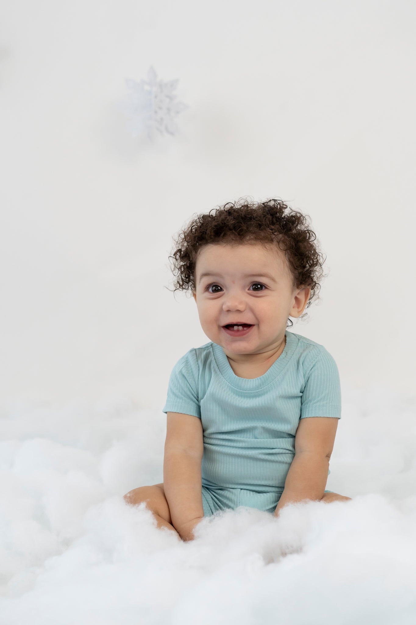 Hazy Blue Rib Dream Short Set