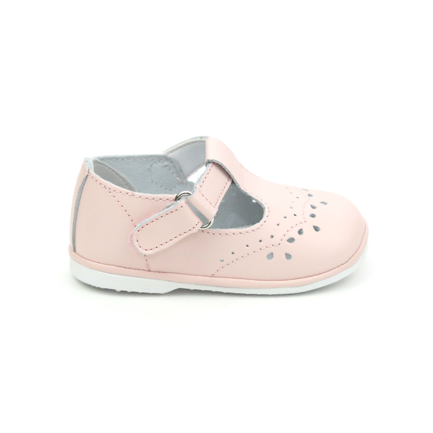 Birdie Pink Leather T-strap Mary Jane (baby)