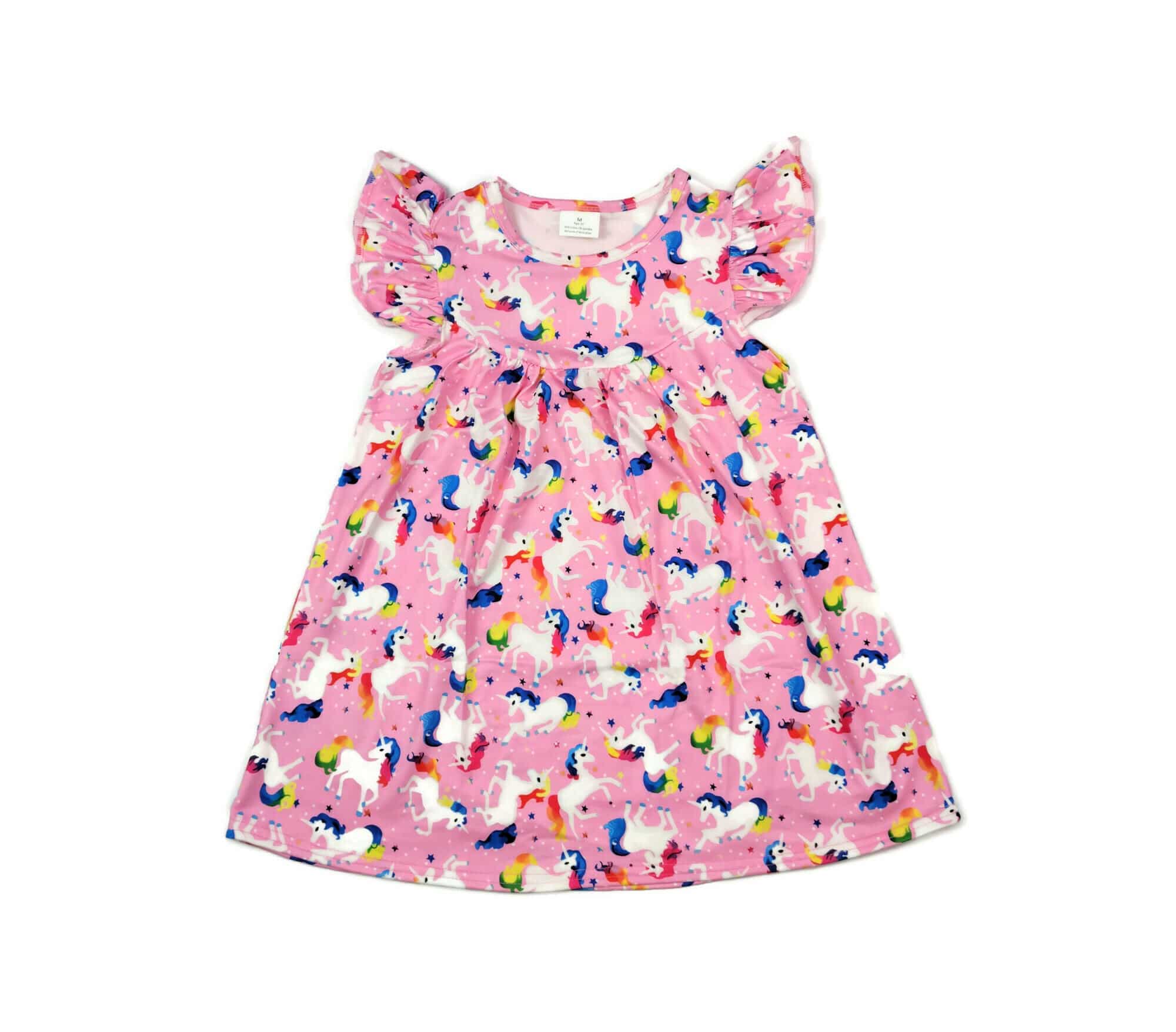 Be A Unicorn In A Field Of Horses Milk Silk Flutter Dress