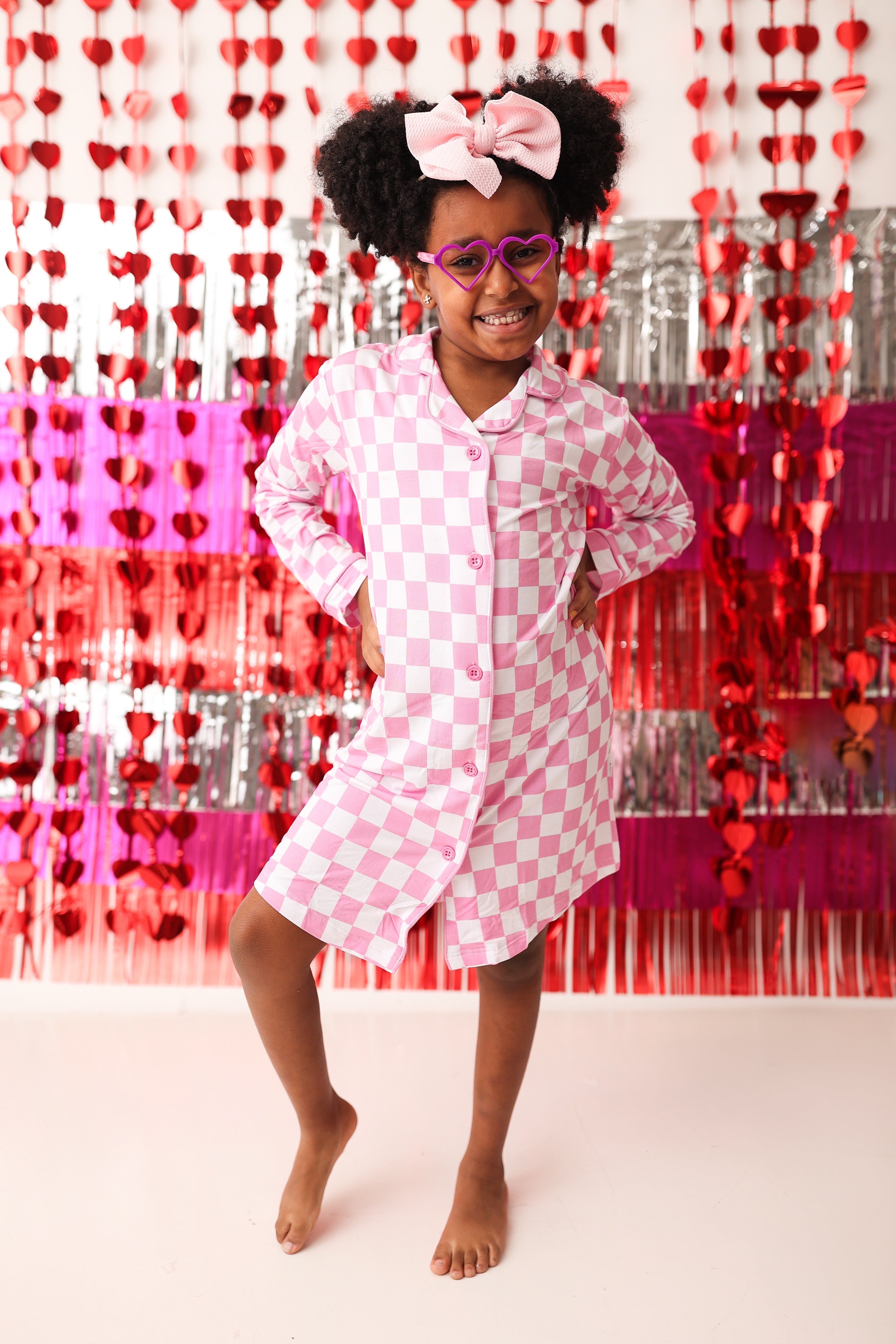 Bubblegum Checkers Girl's Dream Gown