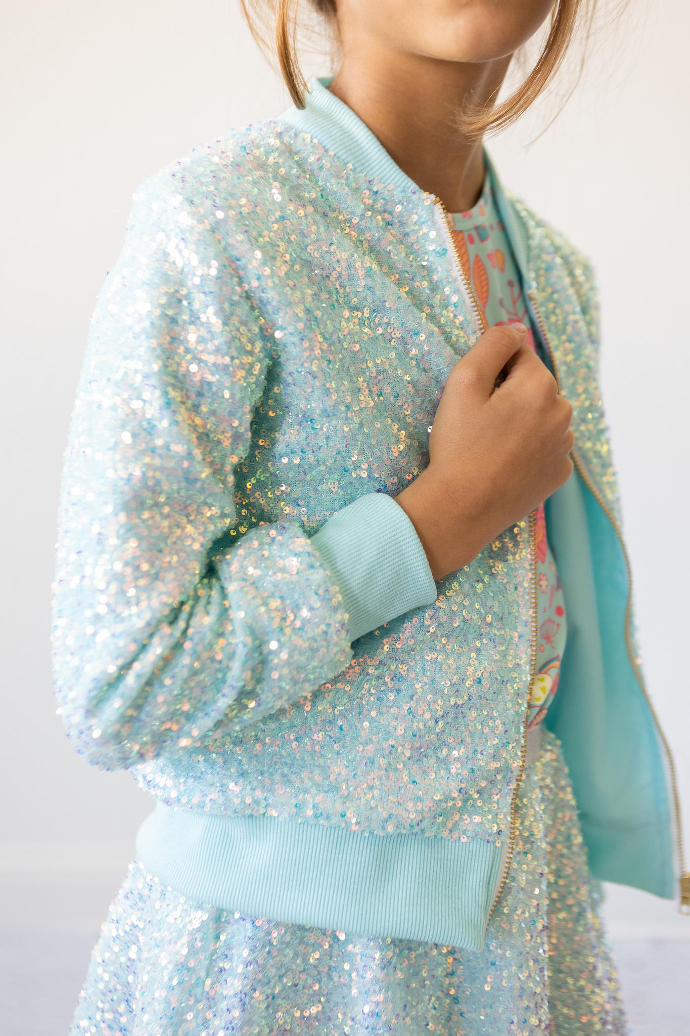 Aqua Sequin Jacket