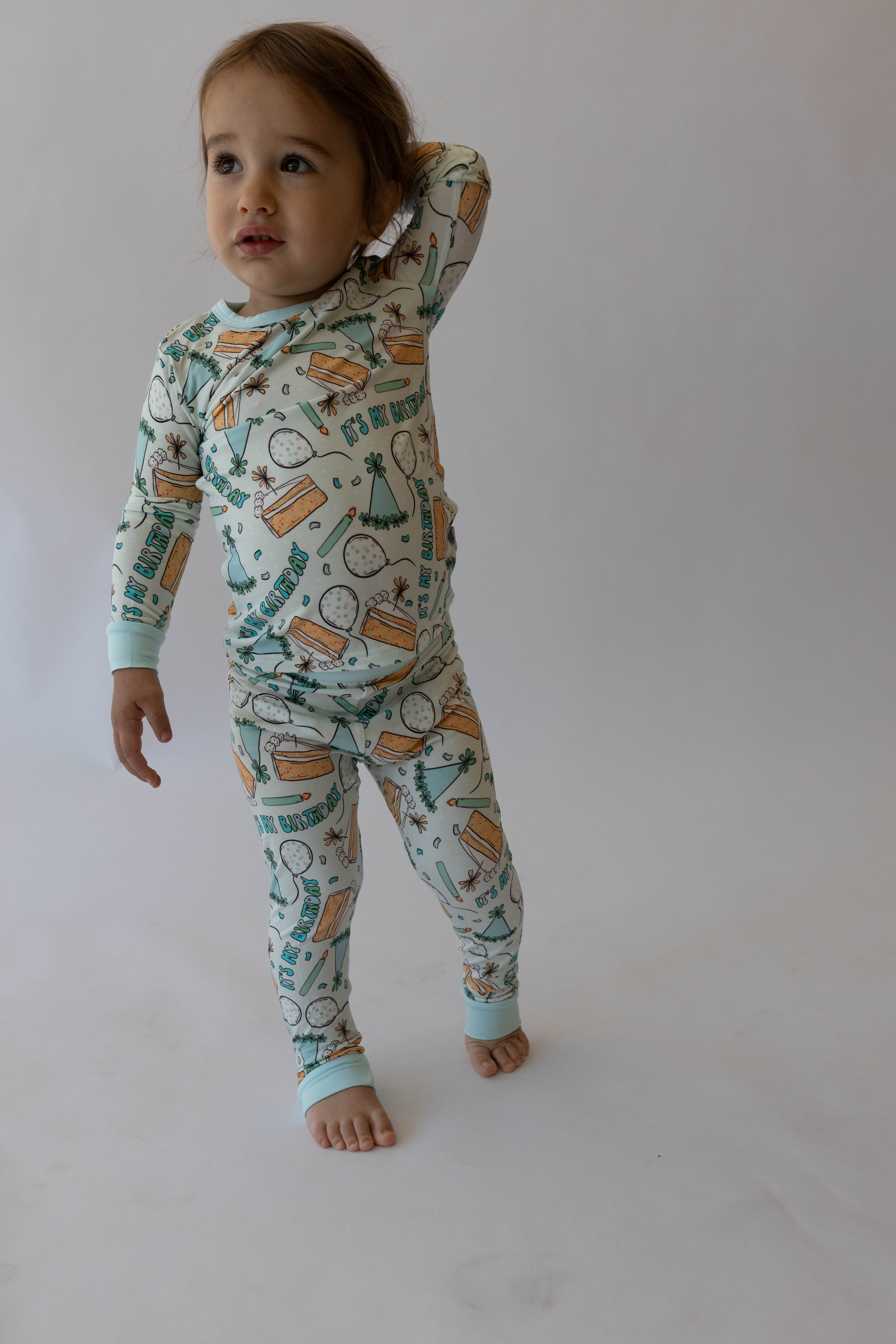 Blue Birthday 2 Piece Pj's