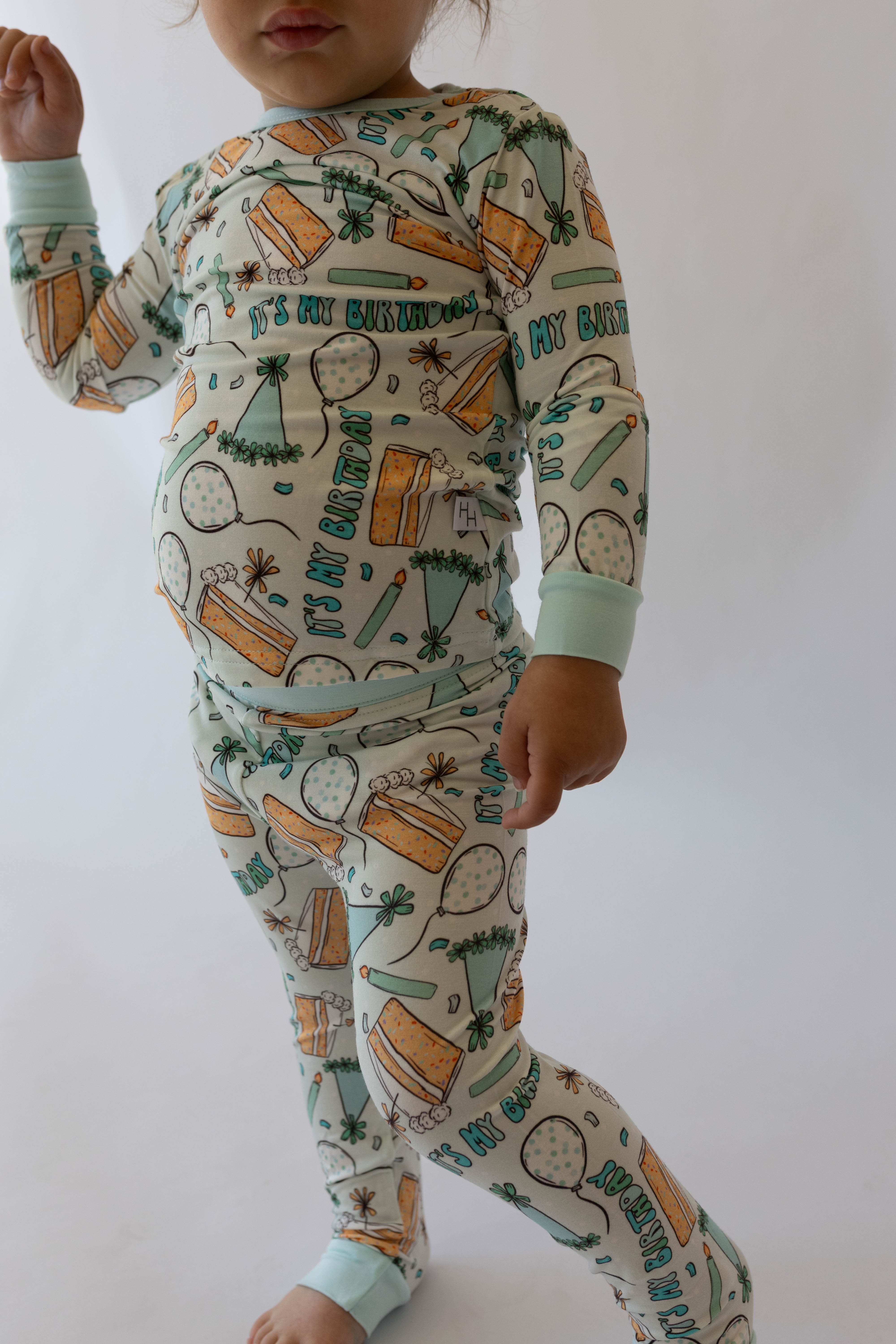 Blue Birthday 2 Piece Pj's