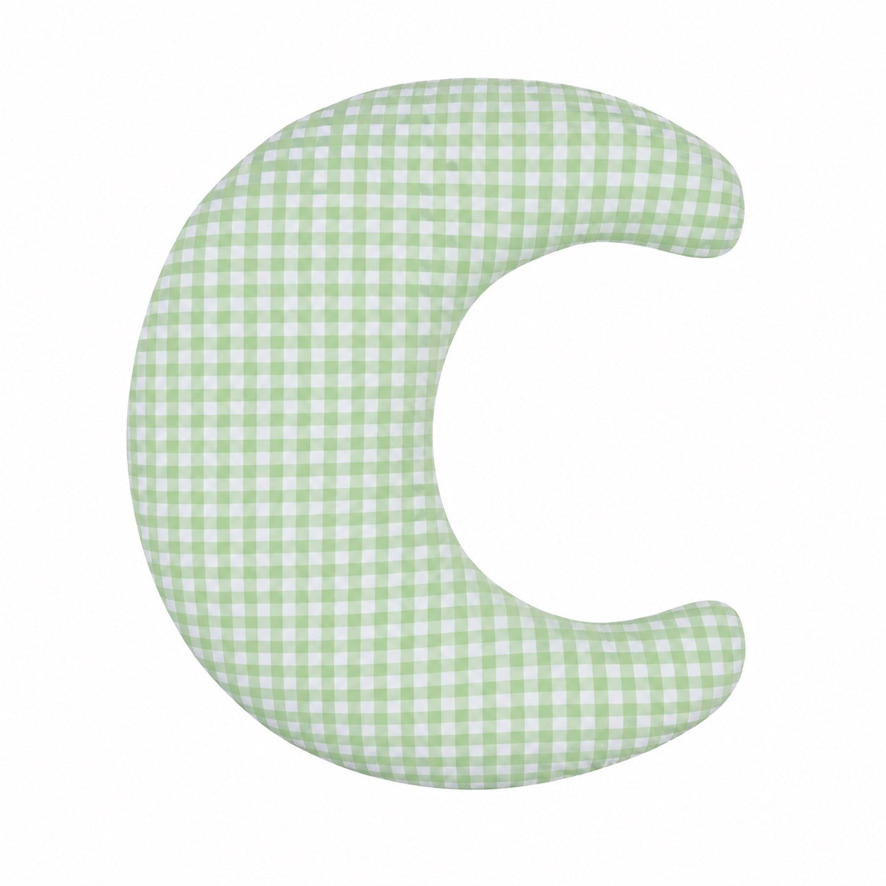 Beige Gingham Ruffle Nursing Pillow Cover