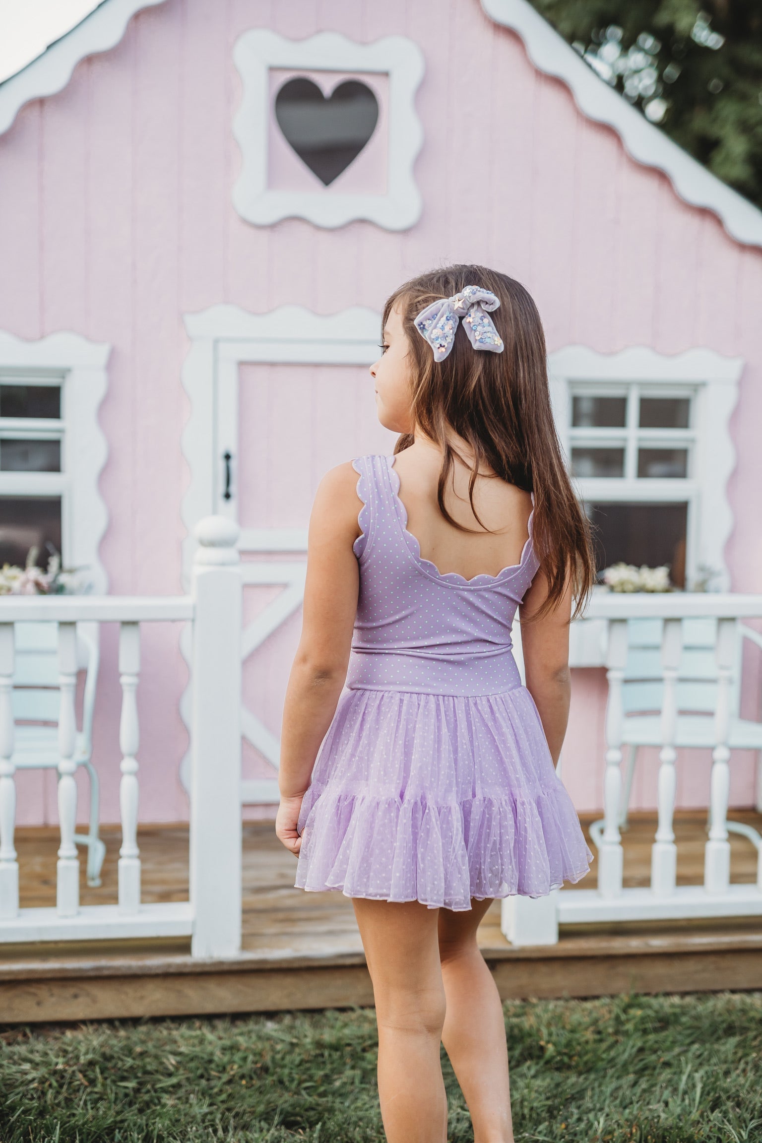 Purple Dot Culver Athletic Dress