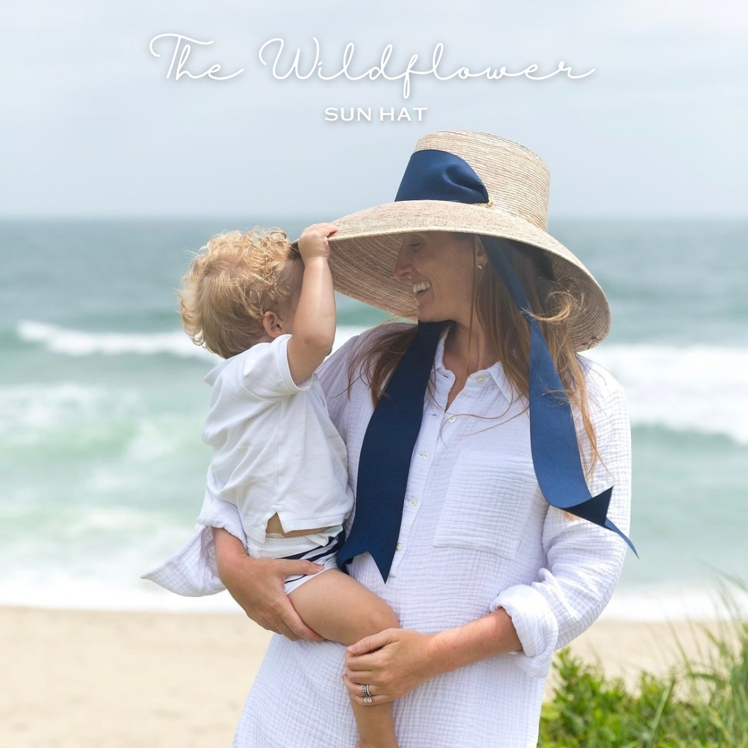 Wildflower Sun Hat - Masters Green Wide & Short Grosgrain Ribbon