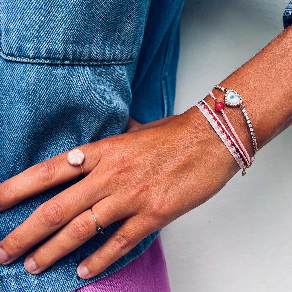 Mother Of Pearl Heart Bracelet