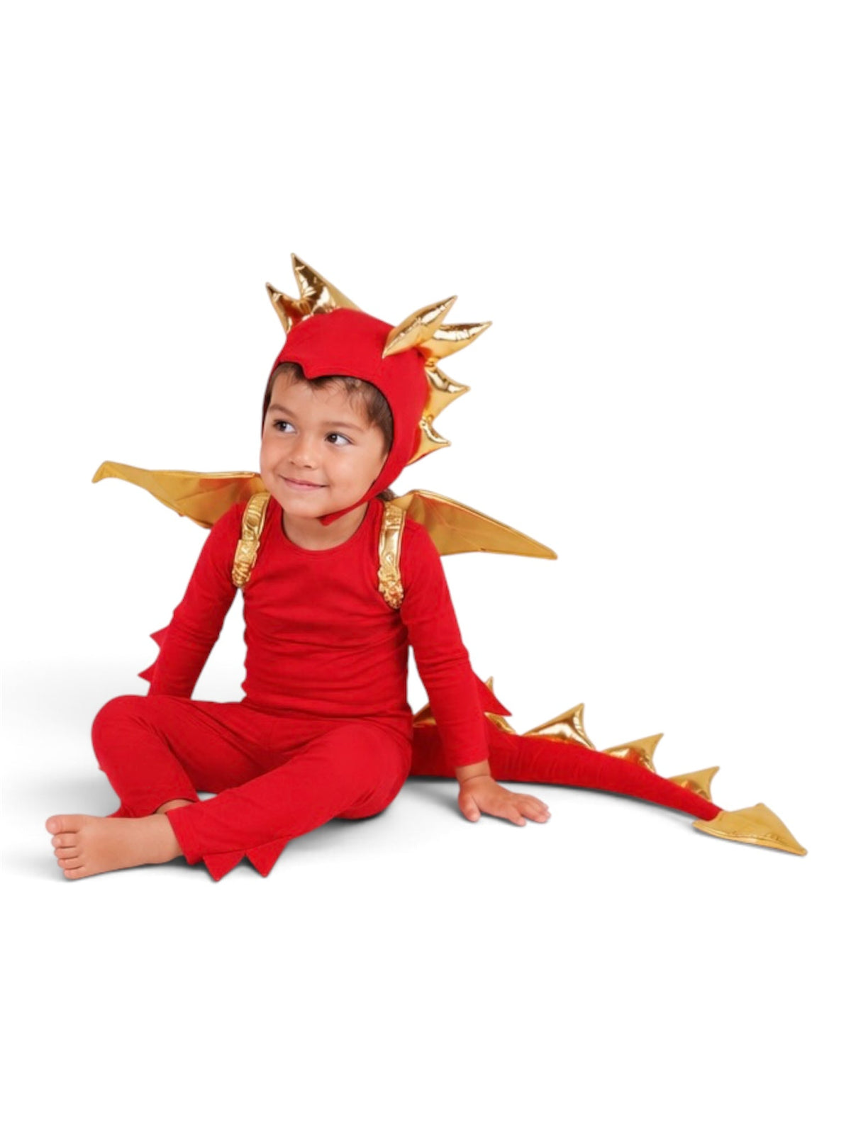 Sunfire Red Dragon With Gold Wings
