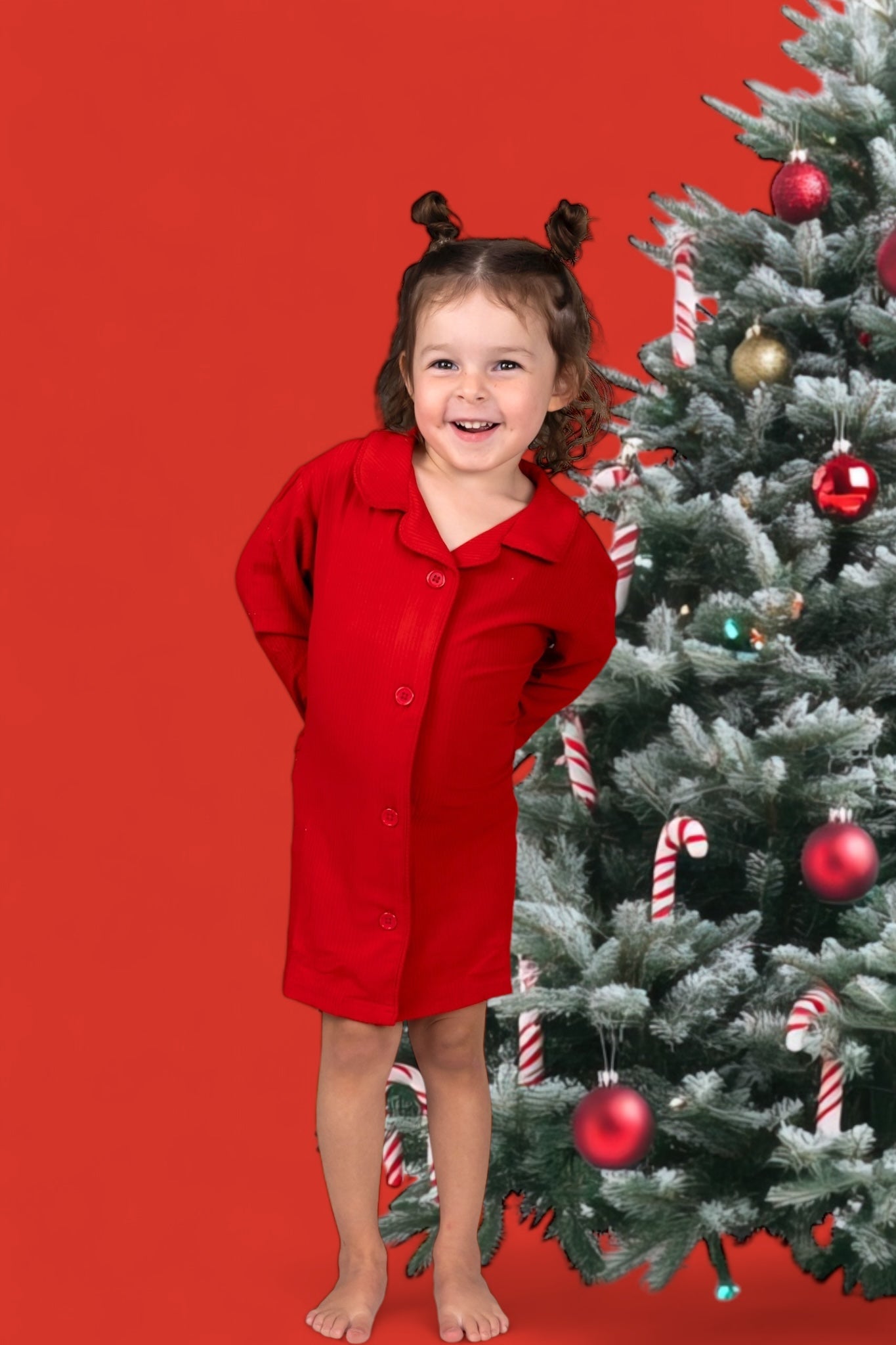 Red Rib Girl's Dream Gown