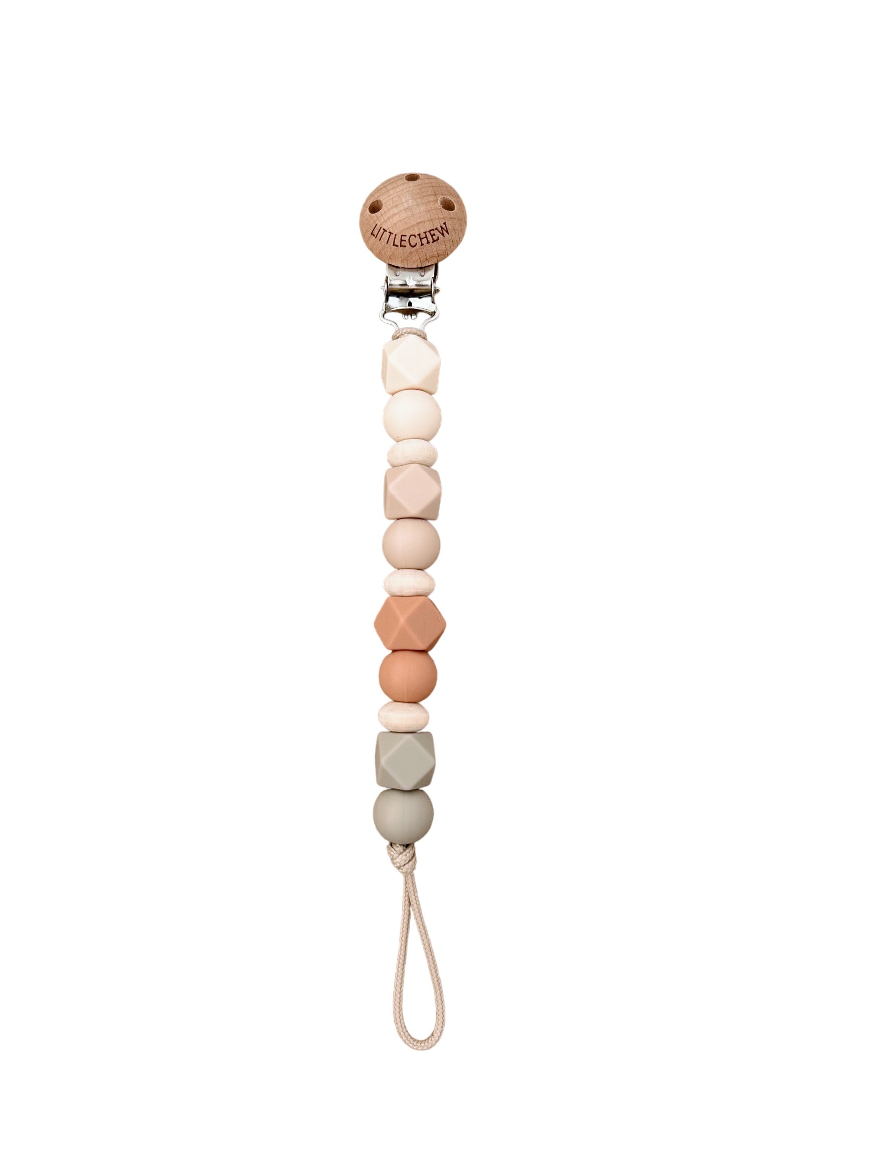 Pacifier Clip - Robin | Coral