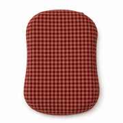 Red Beige Gingham Ruffle Baby Lounger Cover