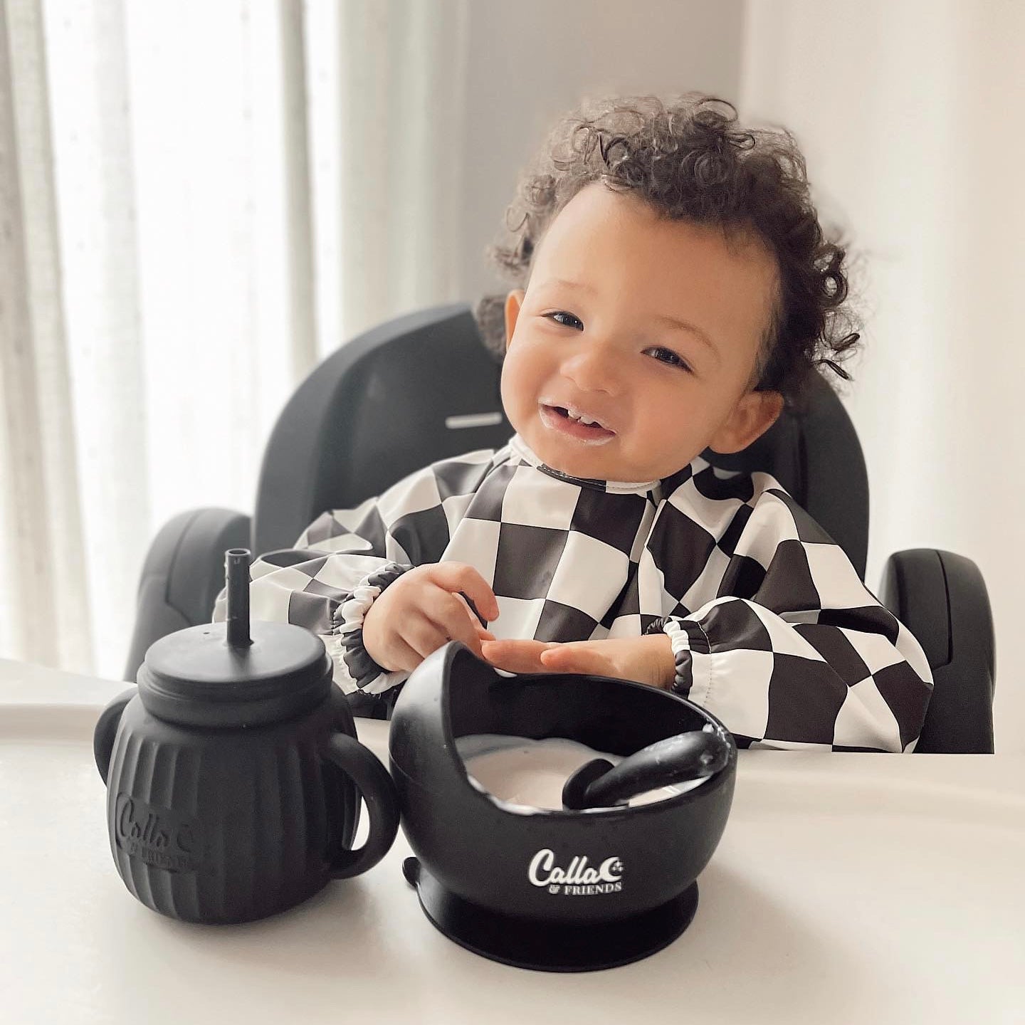 Blackout Collection Silicone & Stainless Steel Toddler Utensil Set