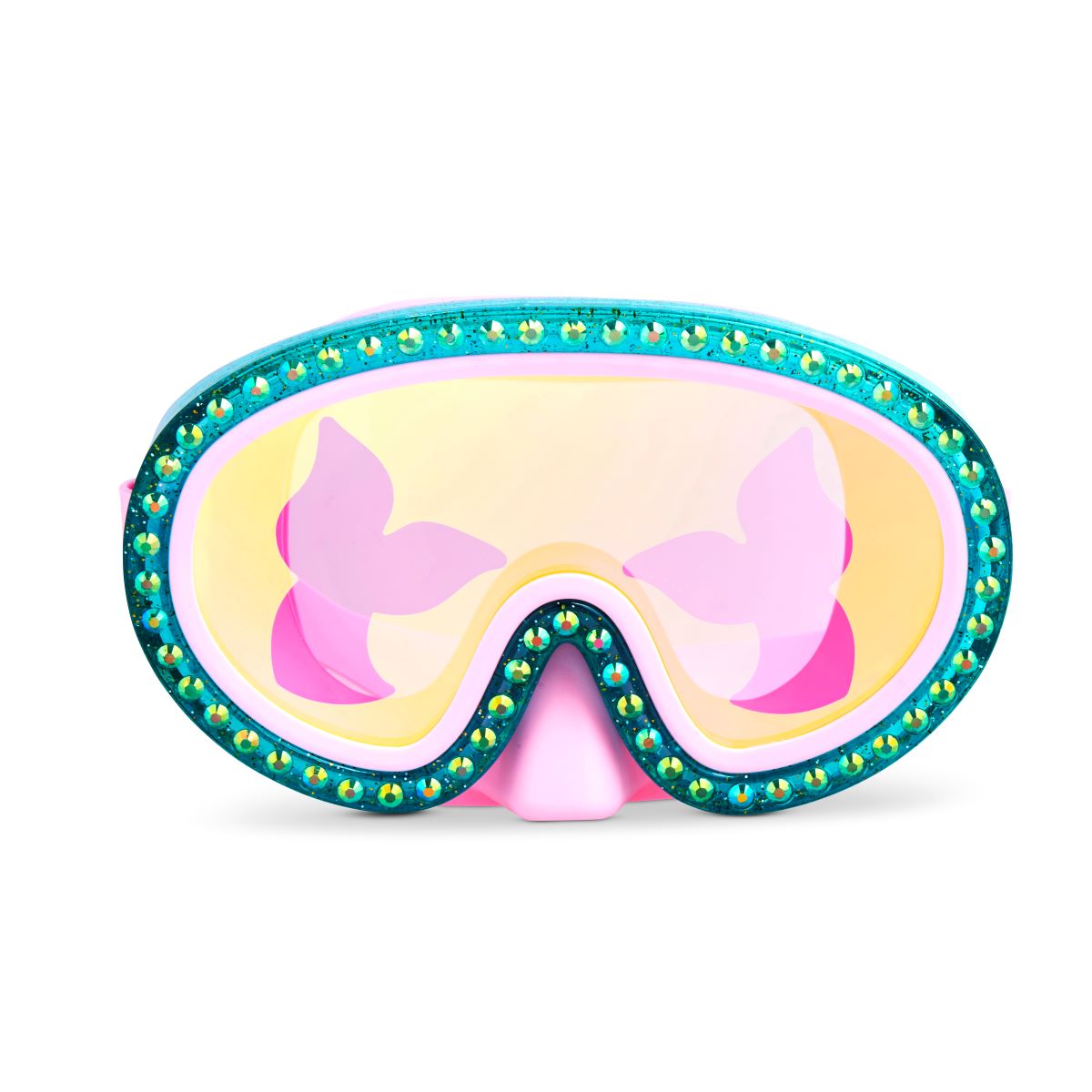 Jewel Pink Mermaid Kids' Swim Mask With Nose Piece