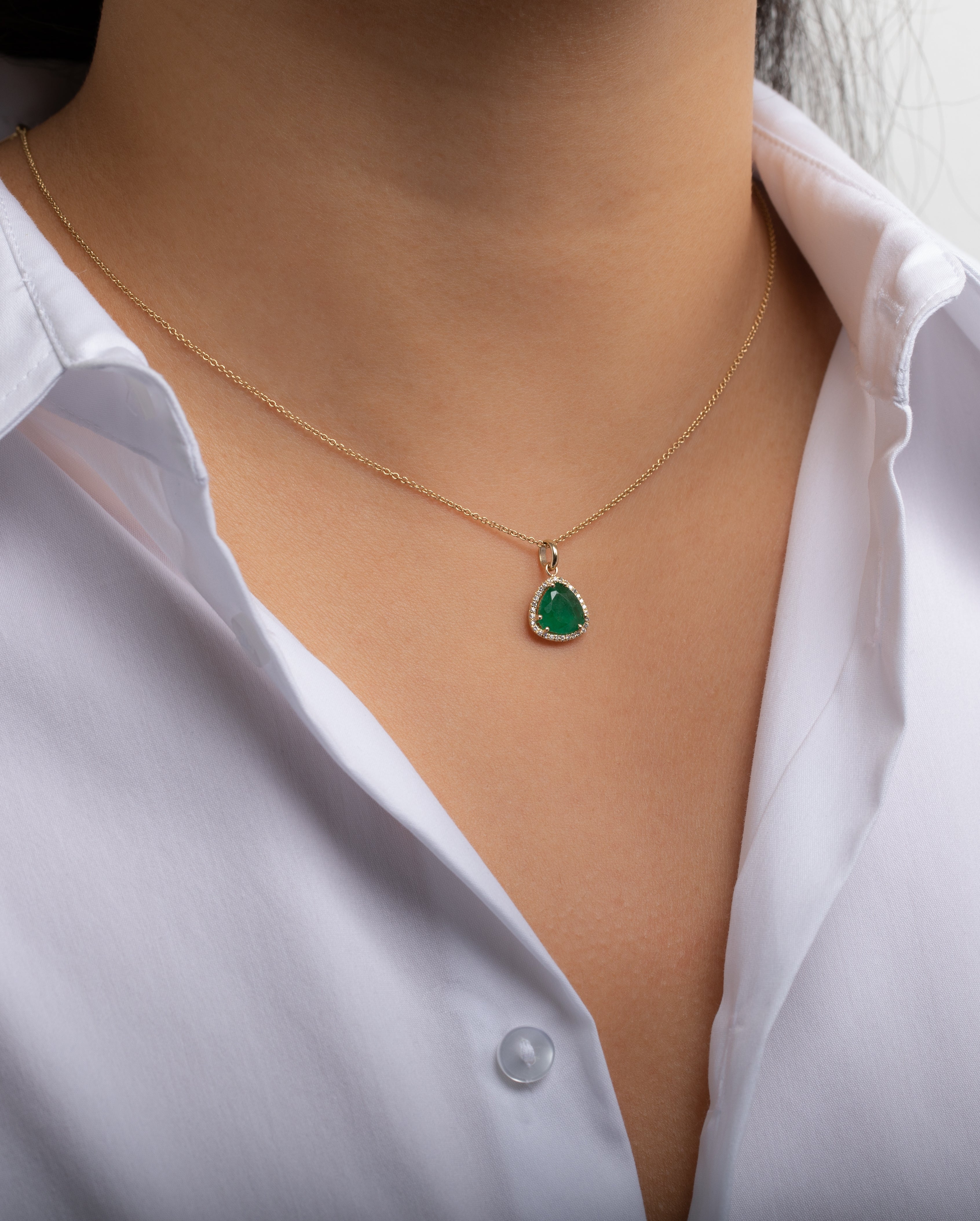 Diamond Emerald Pendant