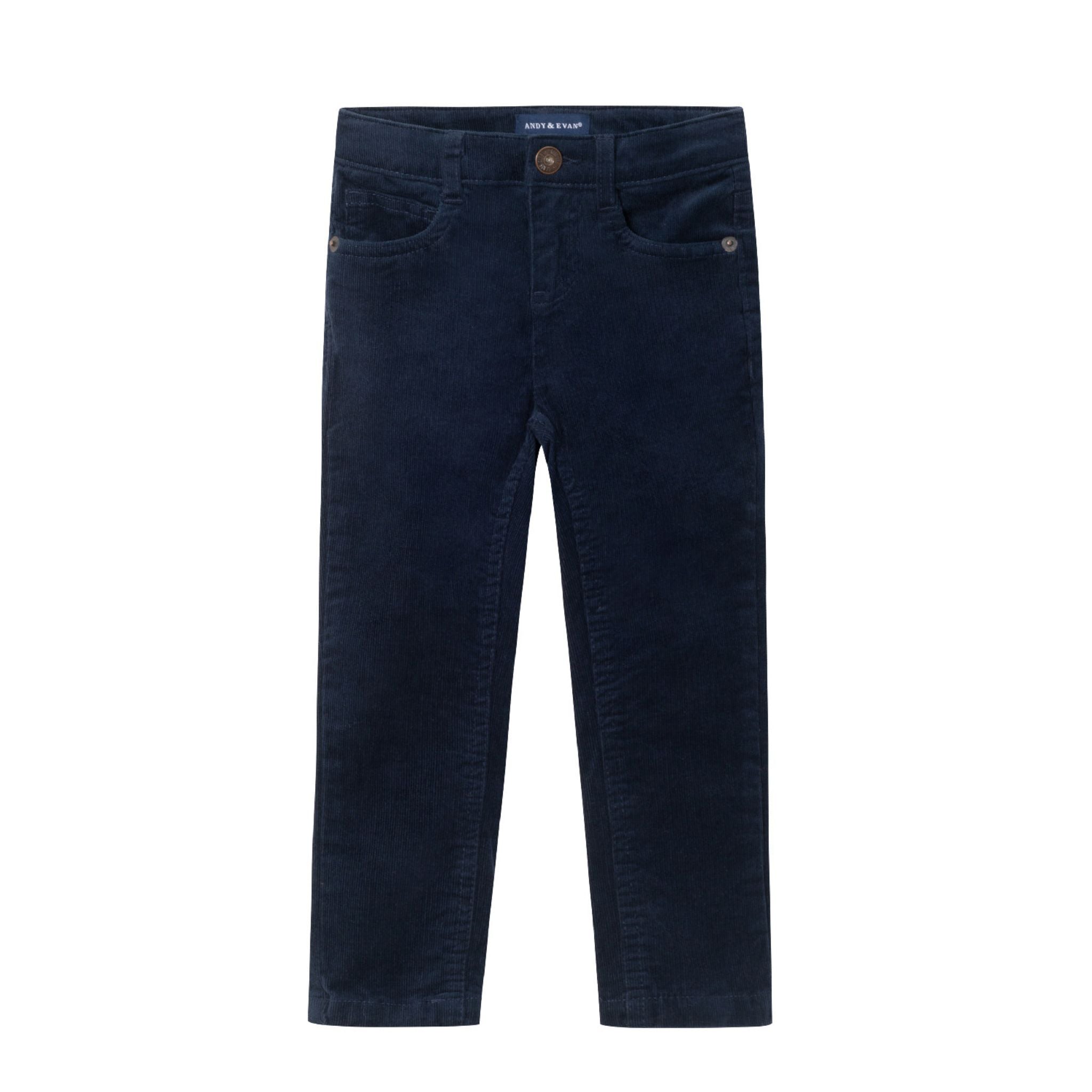 Kids Stone Washed Cord Pants | Navy