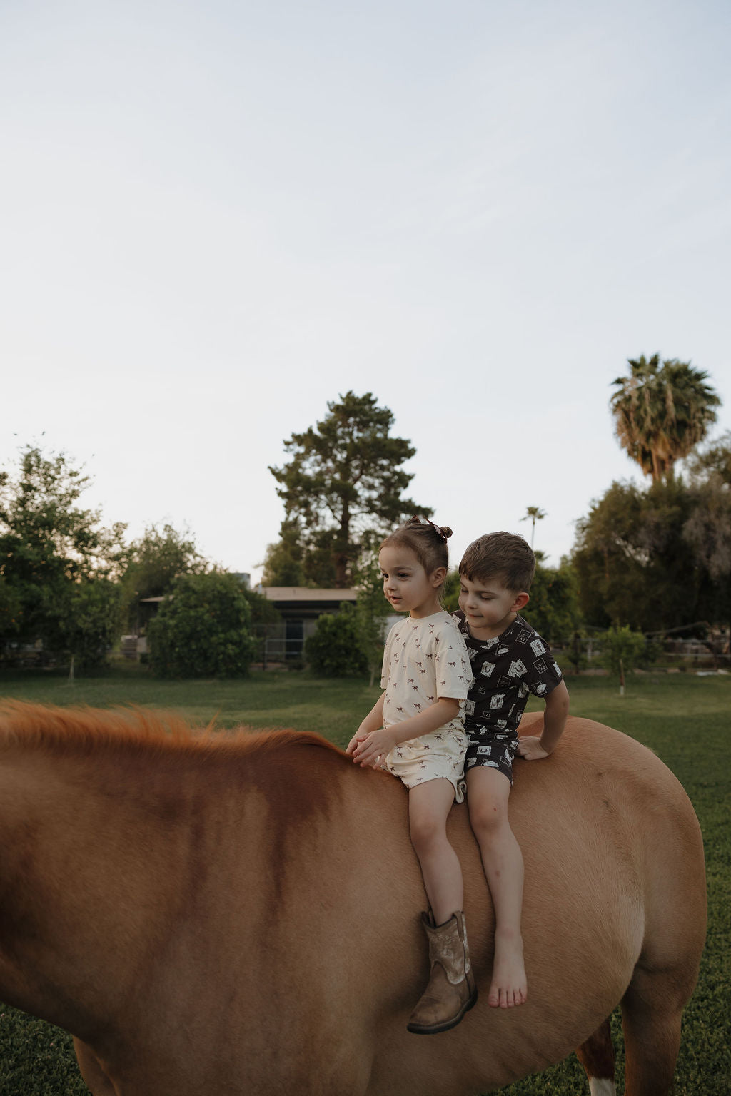 Girl's Bamboo Short Set | Wild Horses