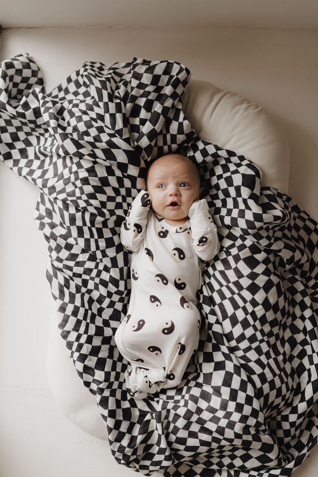 Bamboo Knotted Gown | Black & White Yin-yang