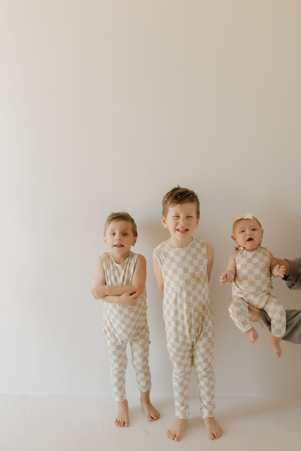Harem Bamboo Romper | Checkerboard