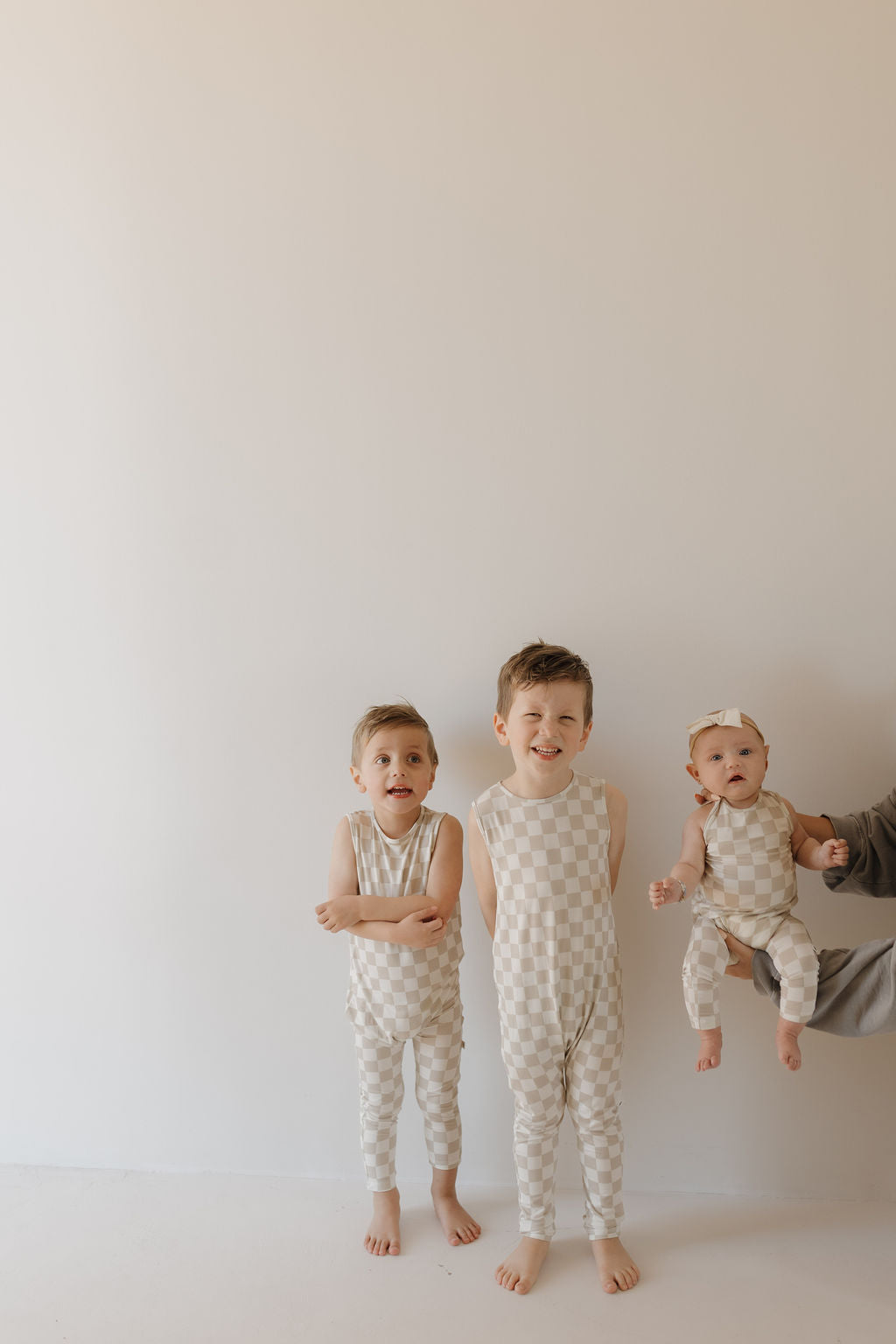 Harem Bamboo Romper | Checkerboard