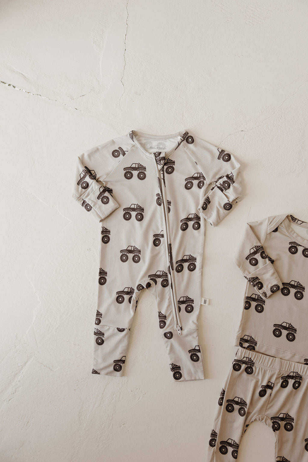 Bamboo Zip Pajamas | Monster Truck