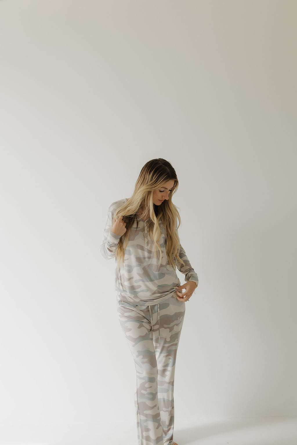 Women's Long Sleeve Bamboo Pajama | Camo
