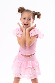 Tweenstyle By Stoopher - Pink Eyelet Set