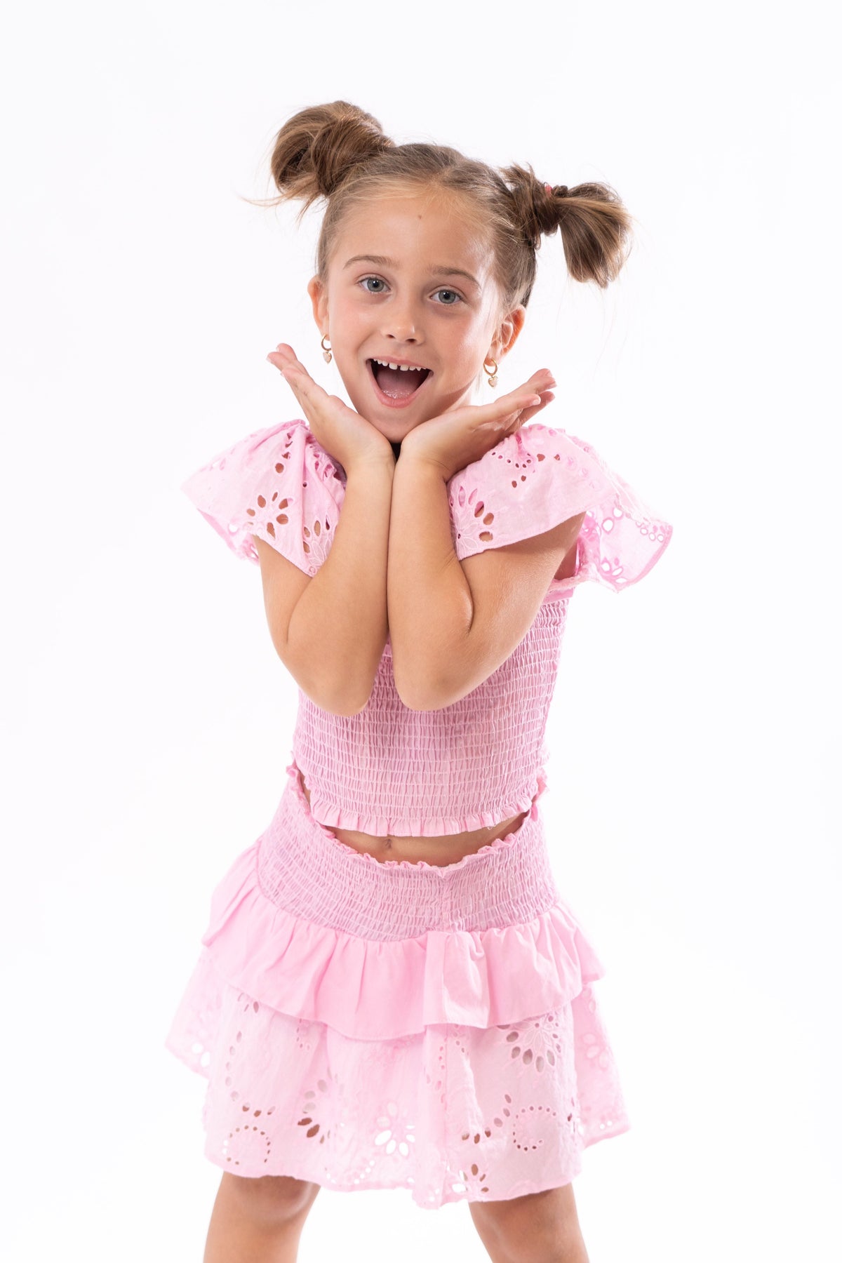 Tweenstyle By Stoopher - Pink Eyelet Set