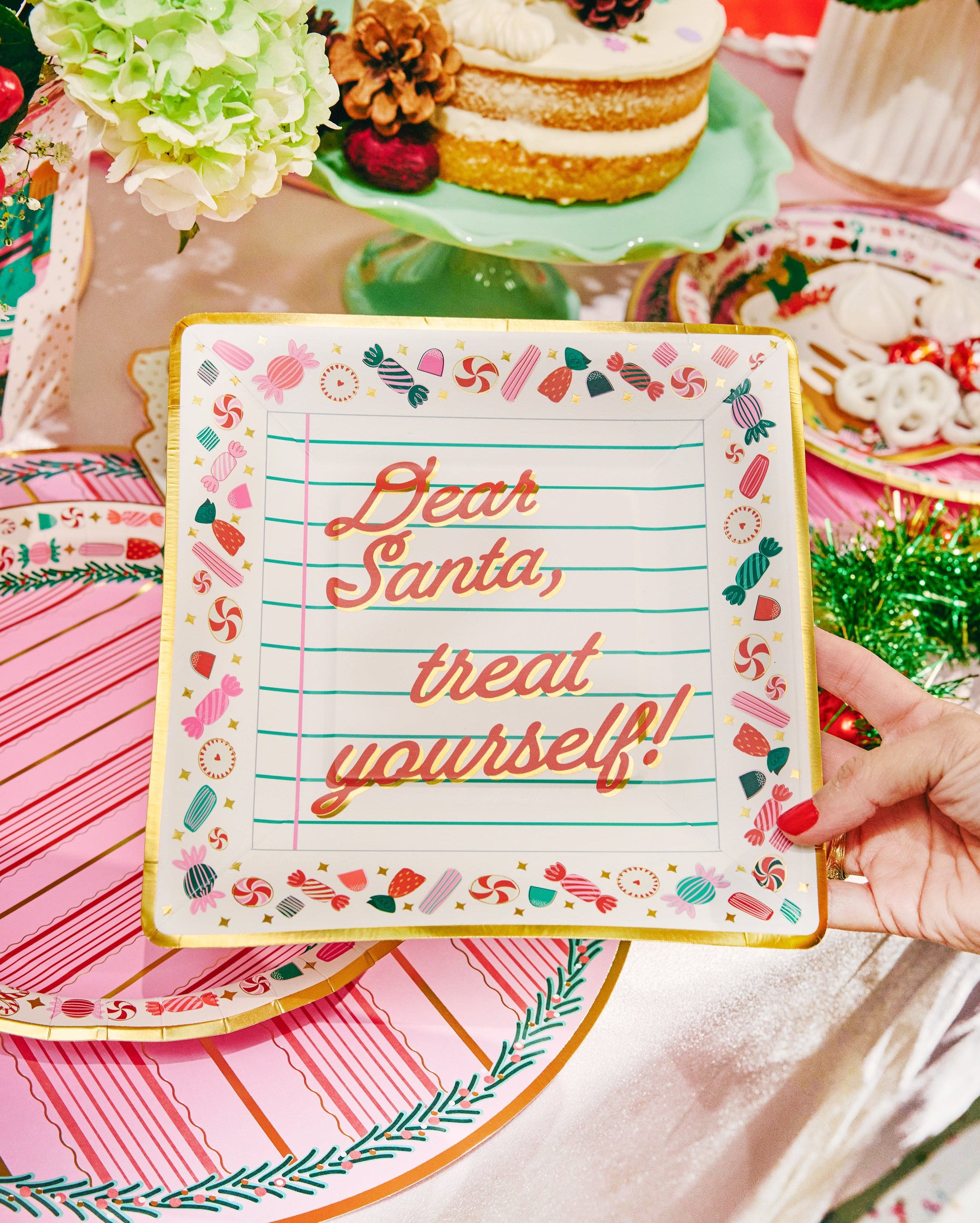 Santa Treats Dessert Plates (10 Count)