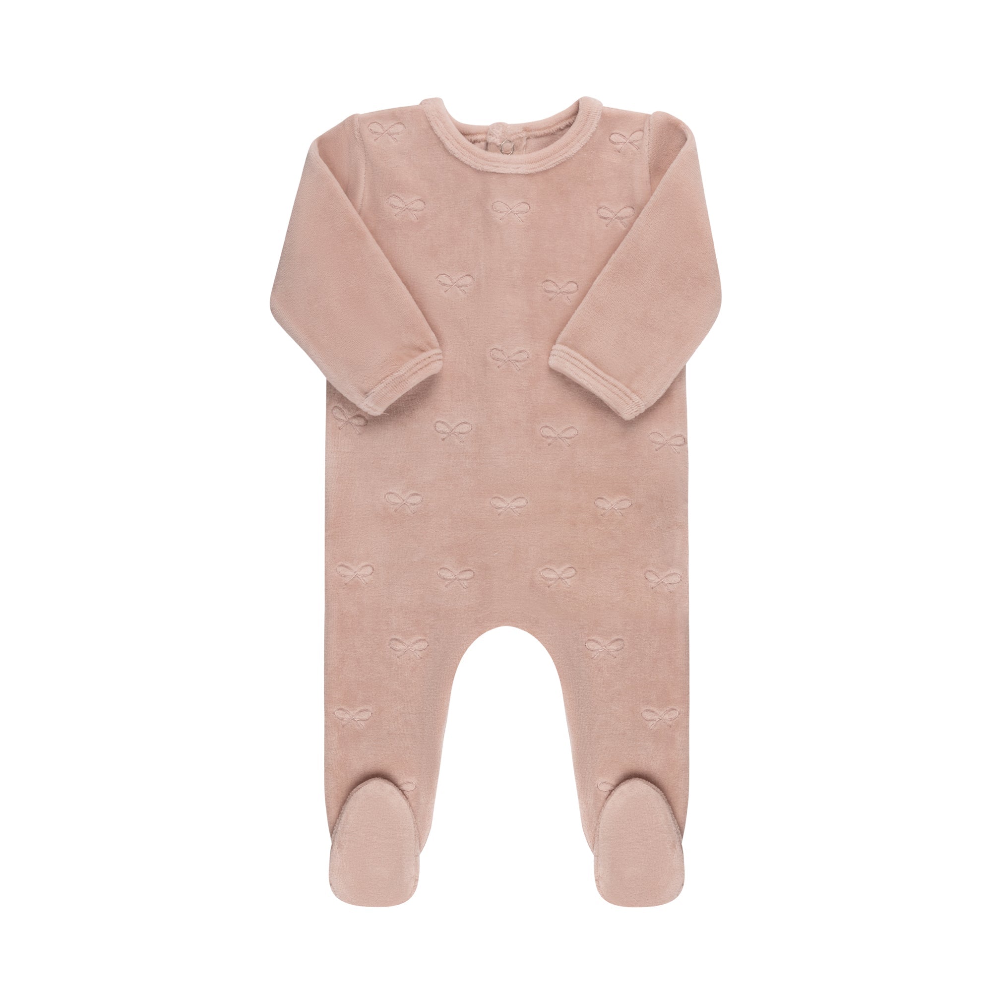 Embroidered Bow Footie & Hat