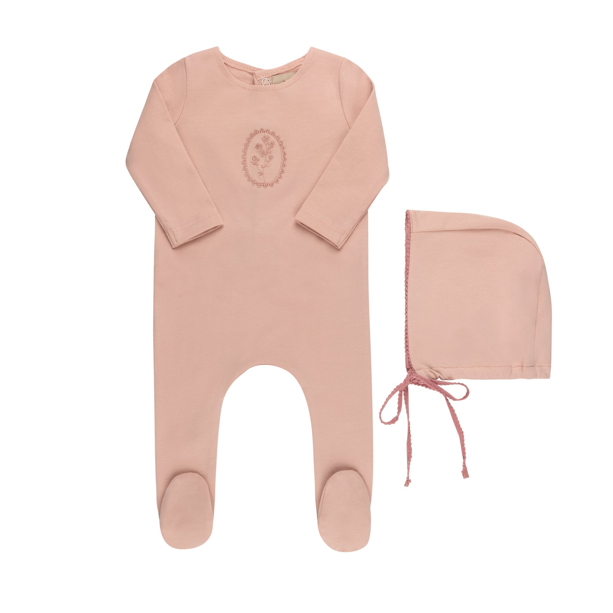 Embroidered Applique Footie & Hat
