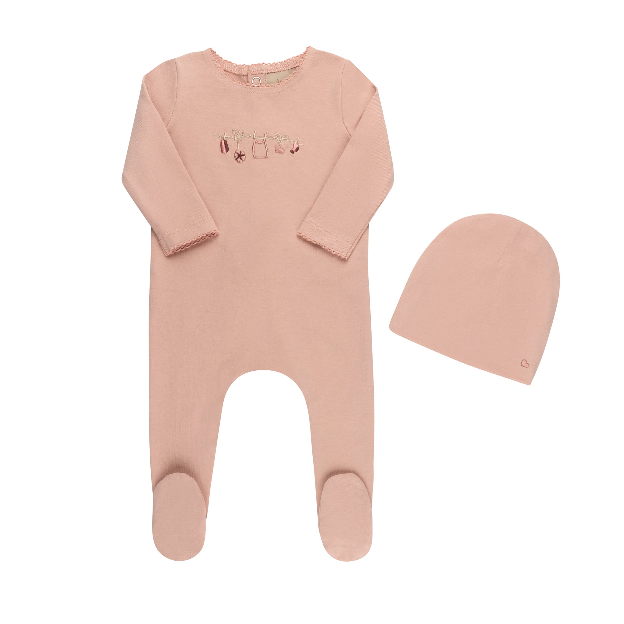 Embroidered Clothesline Layette Set