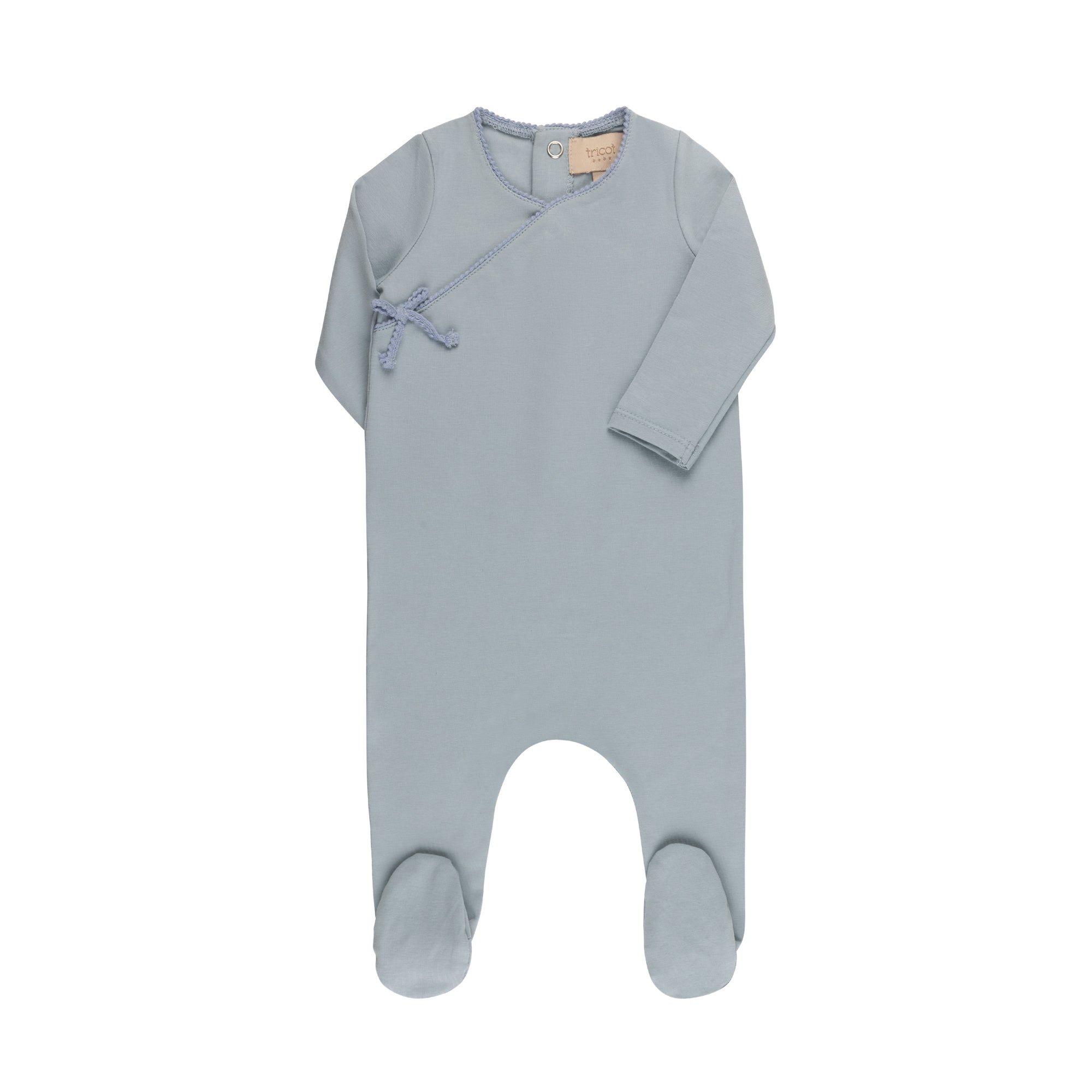 Contrast Color Kimono Footie & Hat