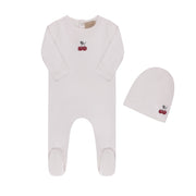 Embroidered Cherries/ Boat  Layette Set