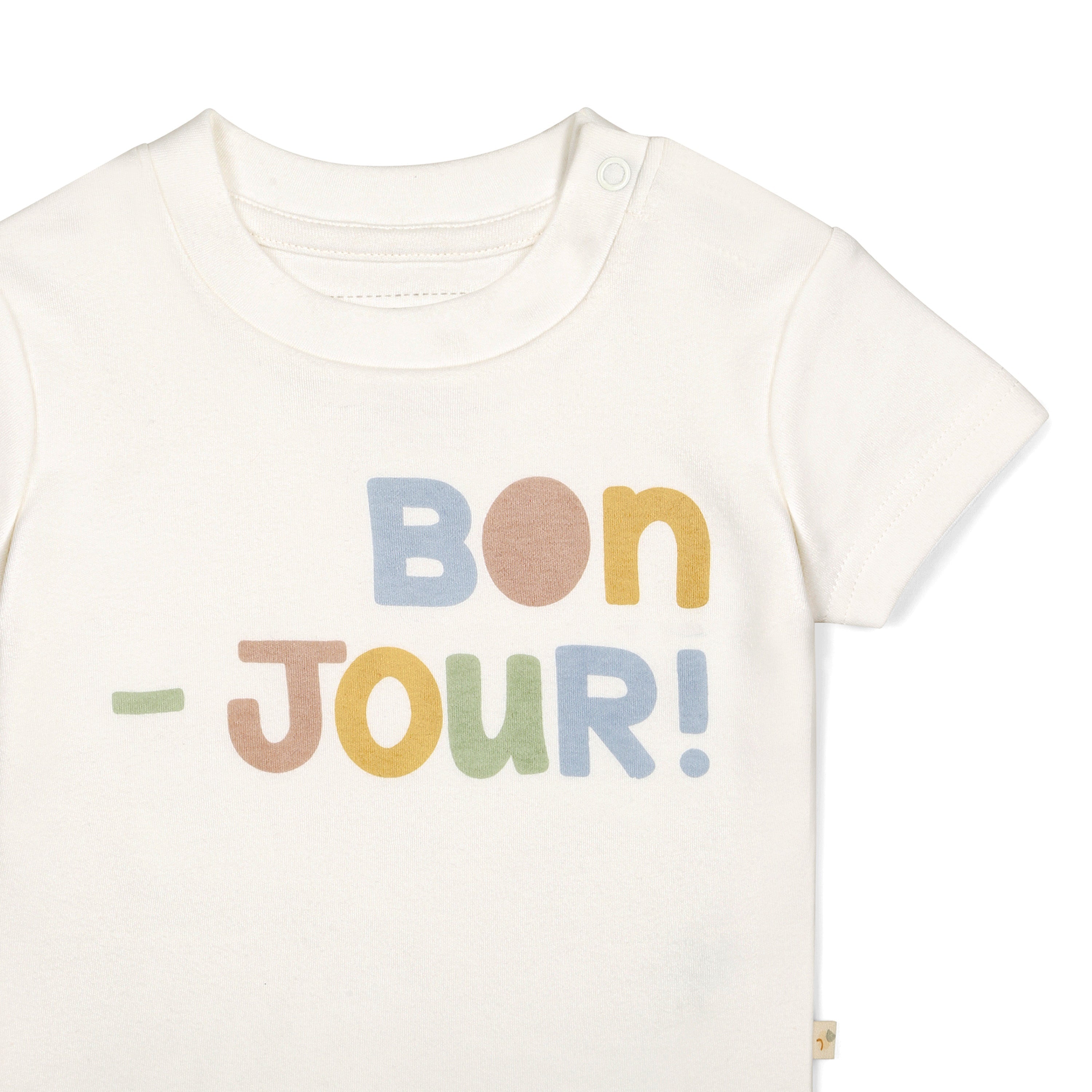 Organic Crew Neck Tee - Bonjour