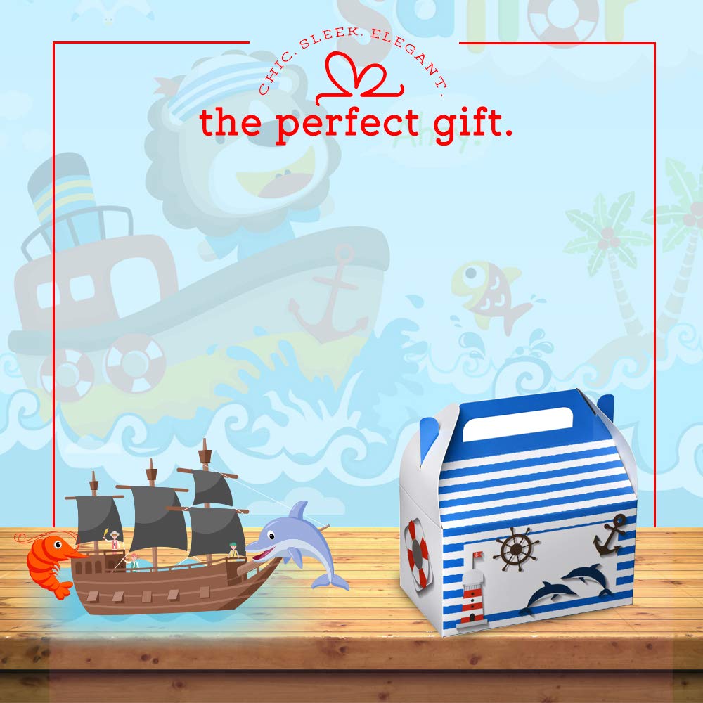 Sailor Paper Treat Boxes 20 Pack 6.25" X 3.75" X 3.5"