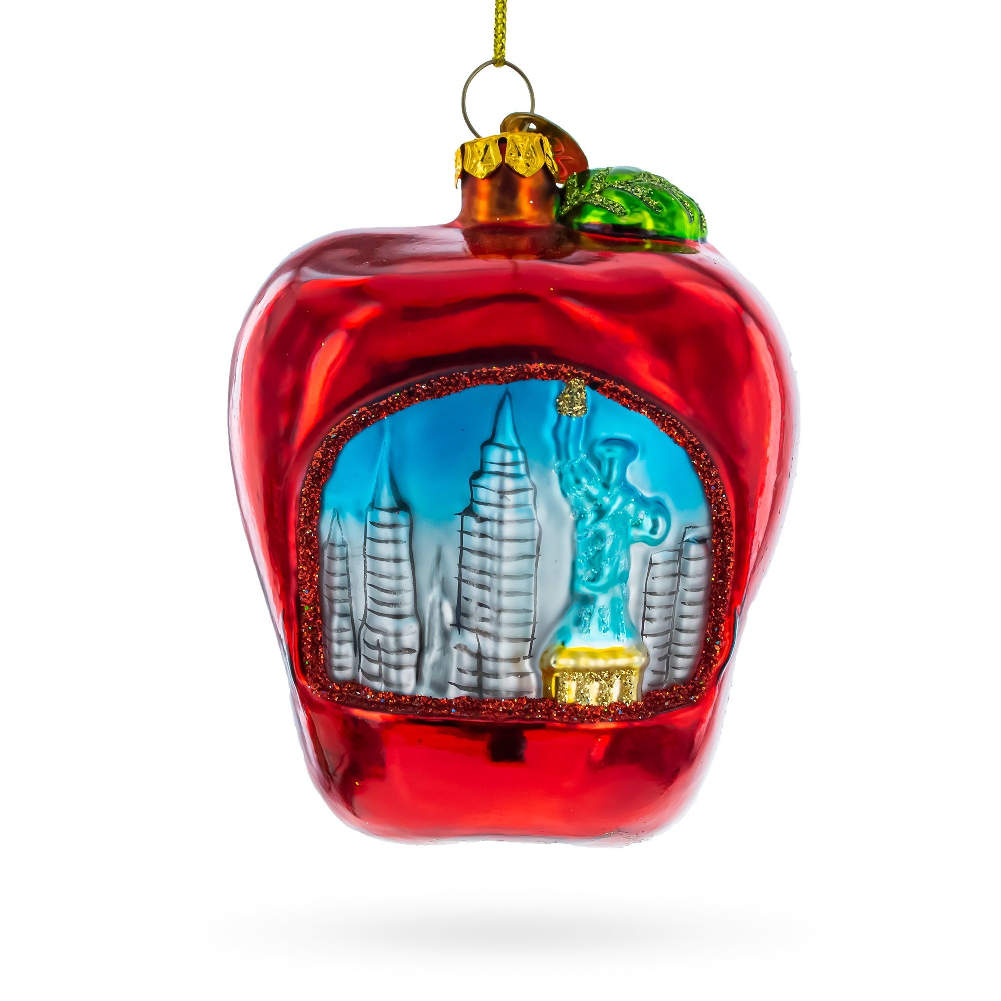 Big Apple Tribute: New York City - Blown Glass Christmas Ornament